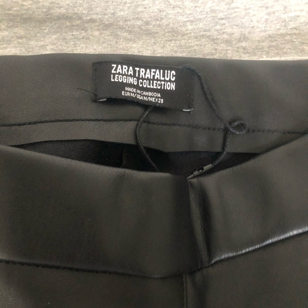 Zara faux leather leggings